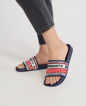 Superdry Retro Pool Női Cipő Sötétkék | GBEYS4190